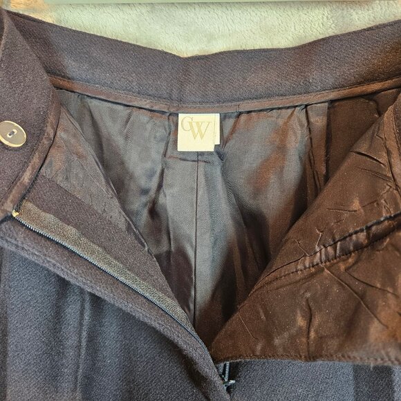 CW  Black Blazer Pant 100% Wool Suit Set Womens 12 Career Office classy classic - Picture 12 of 16